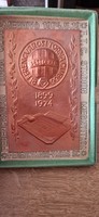 Ferencvárosi relic 1974 stadium plaque + entrance ticket