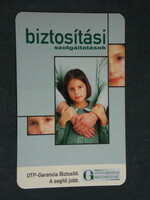 Kártyanaptár, OTP Garancia Biztosító Rt. ,biztosítás,gyerek modell, 2002, (6)