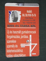 Kártyanaptár, Kiss és Társa kft. Pécs gépjárműgumi szerviz, 2002, (6)