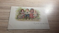 Antique greeting card. From the early 1900s.