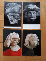 Budavári Gothic sculptures: 4 postcards