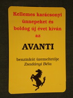 Card calendar, Avanti petrol station, Béla Zzadányi, Hódmezővásárhely, 2002, (6)