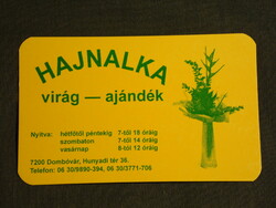 Card calendar, Hajnalka flower gift shop, Dombóvár, 2002, (6)