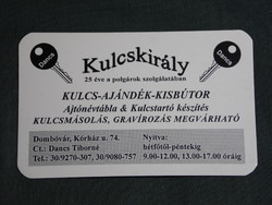 Kártyanaptár, Dancs Tiborné  kulcsmásolás ajándék kisbútor üzlet, Dombóvár, 2002, (6)