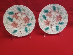 Pair of antique majolica plates.