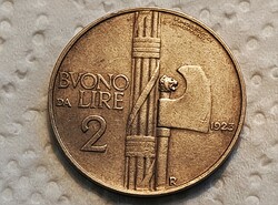 Olaszország 2 Líra 1923.