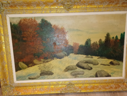 Oil painting on canvas signed Heyer.