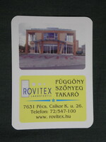 Kártyanaptár, Rövitex lakástextil,függöny szőnyeg,takaró áruház,üzlet,Pécs, 2003, (6)