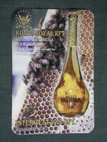 Card calendar, honey pálinka liqueur, Kőrös royal spirits producer kft., Kiskőrös, 2003, (6)