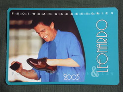 Card calendar, leonardo clothing fashion, men's shoes, 2003, (6)