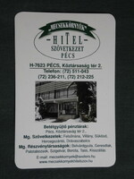 Card calendar, Mecsekkörnyék credit cooperative, Pécs, Szigetvár, Felsőnana, Borota, Tass, 2003, (6)