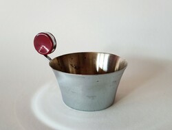 Art-deco/bauhaus cup with round vinyl handle 1950s