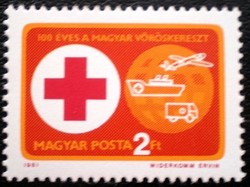 S3465 / 1981 red cross stamp postage clear