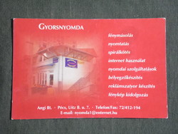 Kártyanaptár, Angi reklám gyorsnyomda, Pécs, 2003, (6)