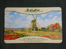 Card calendar, tegavill grain technology kft, mill industry, graphics, windmill, 2003, (6)