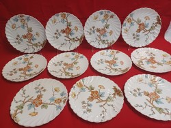 Unmarked porcelain small plates with flowers