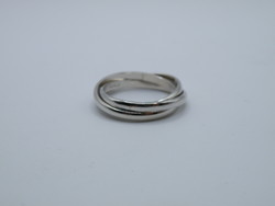 UK0170  Elegáns 3 soros ezüst 925 gyűrű méret 59