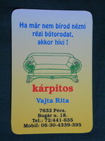 Card calendar, vajta rita upholstery, Pécs, graphic artist, sofa, 2003, (6)