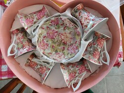 6 piece ceramic tea set