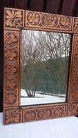 Retro copper/bronze? Framed wall mirror