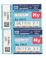 Bkv pass June 2011 in 2 pairs with serial numbers