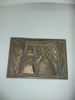 Rajki: ceiling, bronze plaque, 132x91 mm, 658 gr