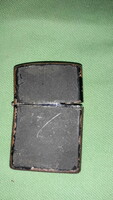 Antik feketére festett réz burkolatú ZIPPO jellegű talán katonai öngyújtó Z 16 jelzés képek szerint