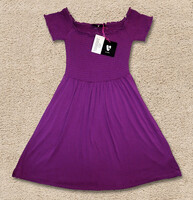 New label v by very elastic flexible purple pink rubberized women's dress