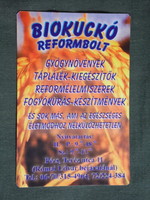 Kártyanaptár, Biokuckó reformbolt gyógynövény szaküzlet, Pécs, 2004, (6)