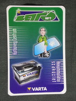 Card calendar, betto kft. , Car glass, battery specialist shop, Pécs, graphic artist, humorous, 2004, (6)