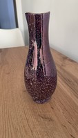 Hollóházi lila lüsztermázas váza - Hibátlan állapotú, 17 cm magas