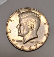 1967. Usa silver kennedy half dollar h/3