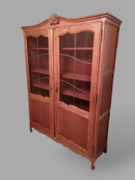 Neobarokk vitrin-könyvszekrény