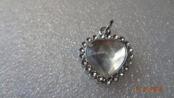 Silver-colored heart pendant