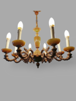 Copper-onyx chandelier