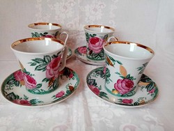 Russian Lomonosov porcelain tea cups