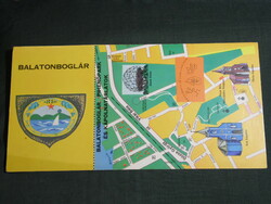 Képeslap, Balatonboglár pihenőpark és kápolnatárlatok, térképes, belépőjegy