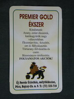 Card calendar, premier gold jewelry store, new source department store in Pécs, graphic lion, 2004, (6)