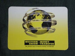 Kártyanaptár, Western Union pénzváltók, grafikai rajzos, földgömb, 2004, (6)