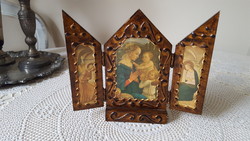 Very nice triptych, traveling, portable altar