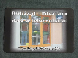 Card calendar, clothing fashion store, boly, 2004, (6)