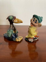 2 pcs. Charming colorful ceramic figurines