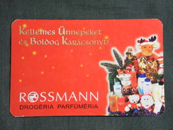 Kártyanaptár,ünnepi, Rossmann drogéria parfüméria üzletek, 2004, (6)