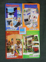 Kártyanaptár, Mester kiadó, könyv, állatvilág,kertészet,repülőgépek, 2004, (6)
