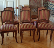 6 neo-baroque upholstered chairs