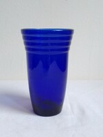 Beautiful cobalt blue cast glass vase, glass, flawless