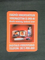 Kártyanaptár, kisebb méret, Digitális Videostúdió, esküvői felvételek, Pécs, 2004, (6)