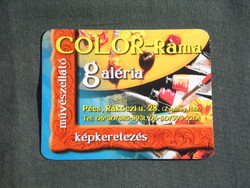 Kártyanaptár, kisebb méret, Color Rama galéria művészellátó képkeretezés, Pécs, 2005, (6)