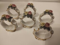 Porcelain napkin ring in baroque style 6 pcs