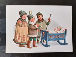 Retro Christmas card nativity scenes